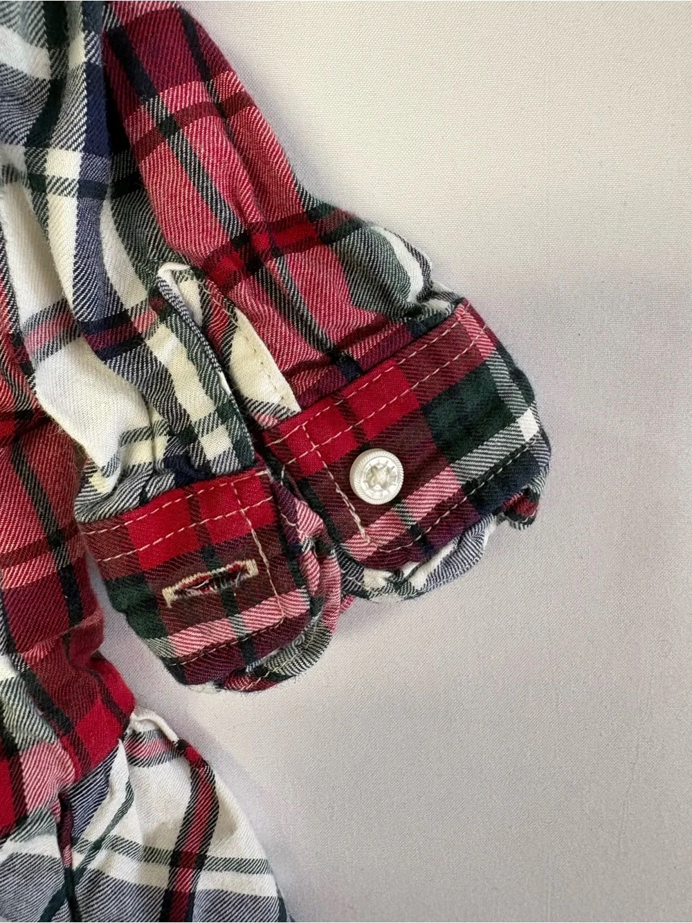 Vintage Ralph Lauren Holiday Plaid Baby Dress 9M